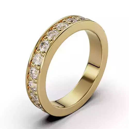 Band Rings Woman Gem Round 2 6 mm 3D print model