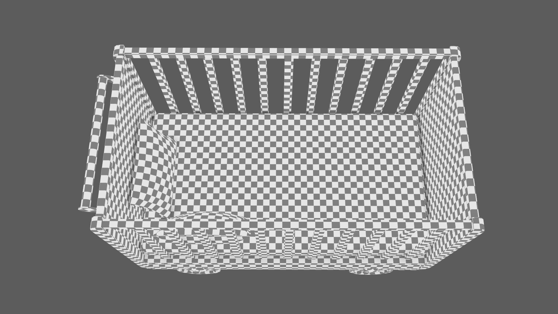 Baby Bed Baby Room Trundle Bed Bedstead 3D model_20