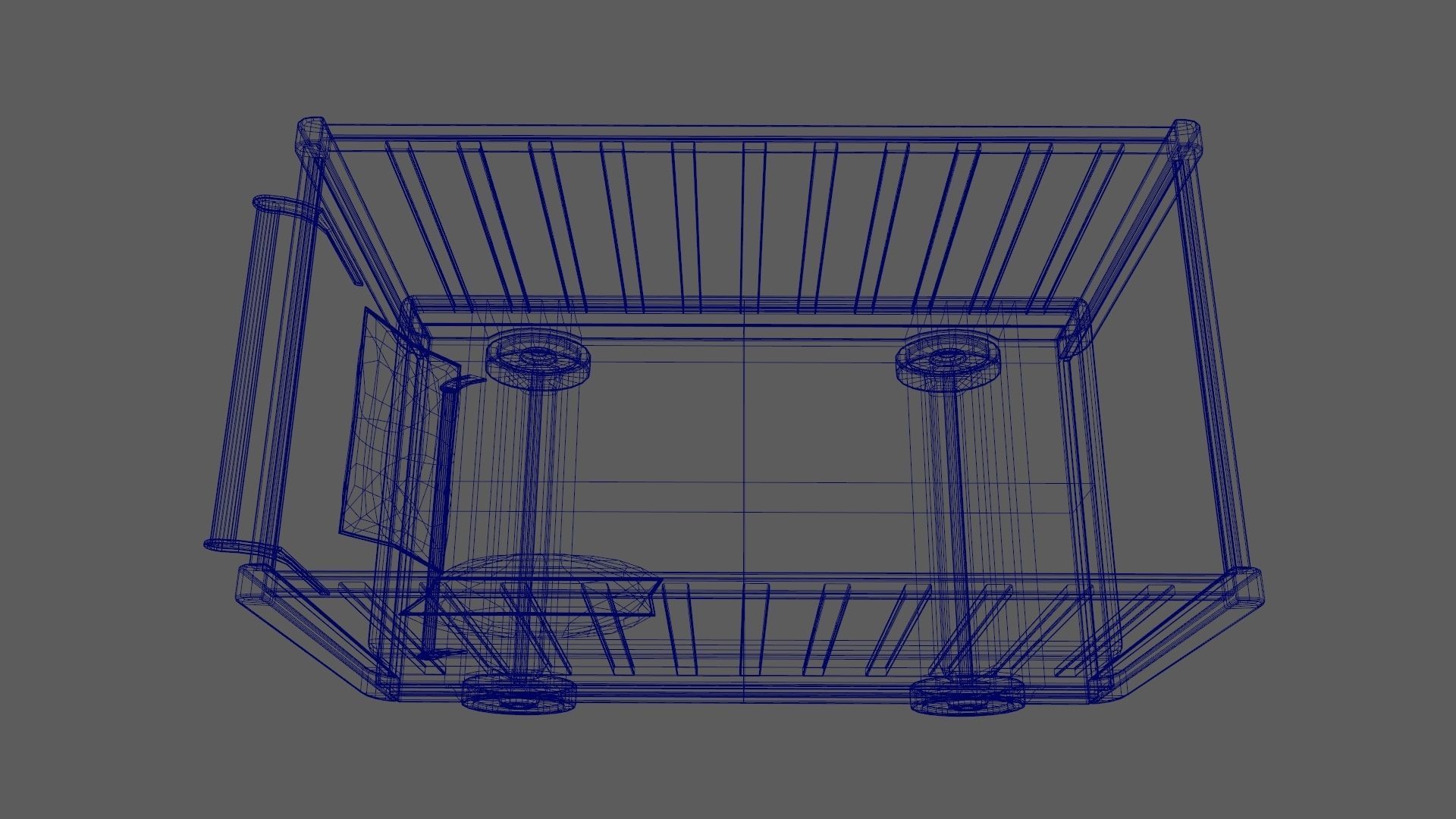 Baby Bed Baby Room Trundle Bed Bedstead 3D model_16