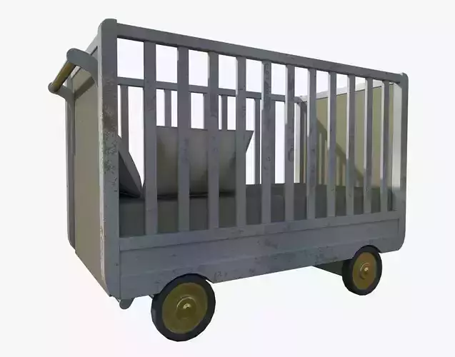 Baby Bed Baby Room Trundle Bed Bedstead 3D model