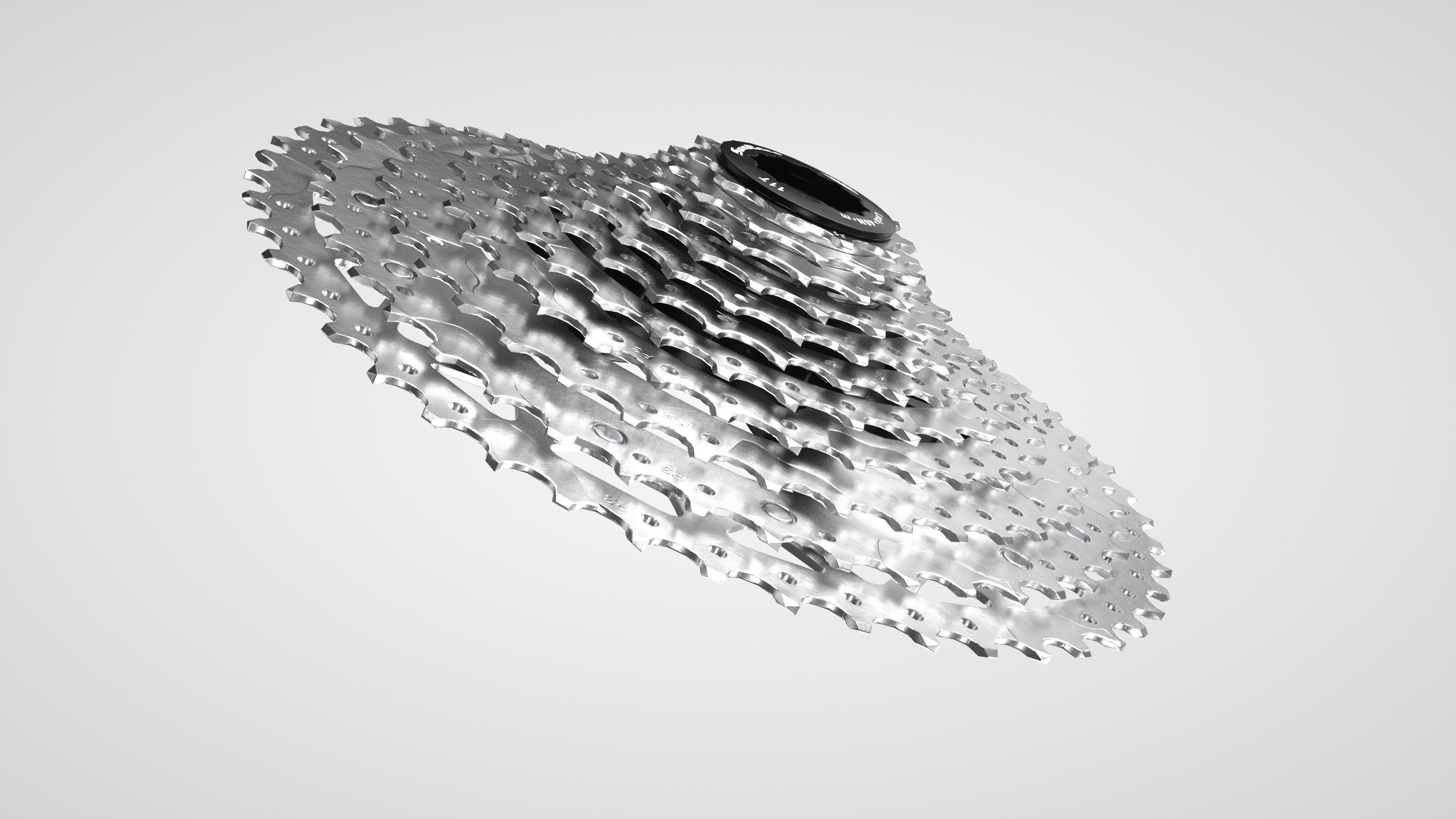 MTB Cassette steel Low-poly 3D model_3