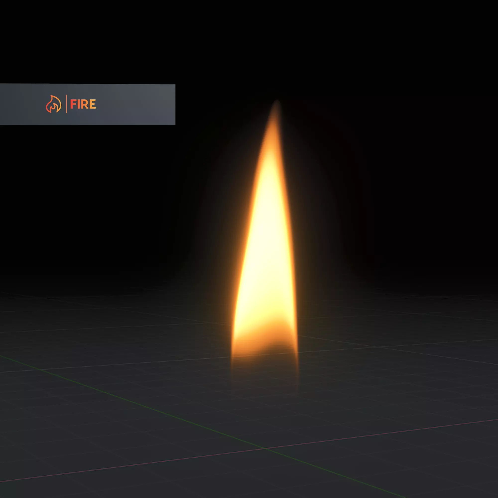 Candle Flame 3D Animation 500 Frames 3D model_0