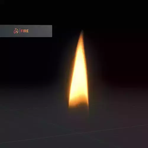 Candle Flame 3D Animation 500 Frames 3D model
