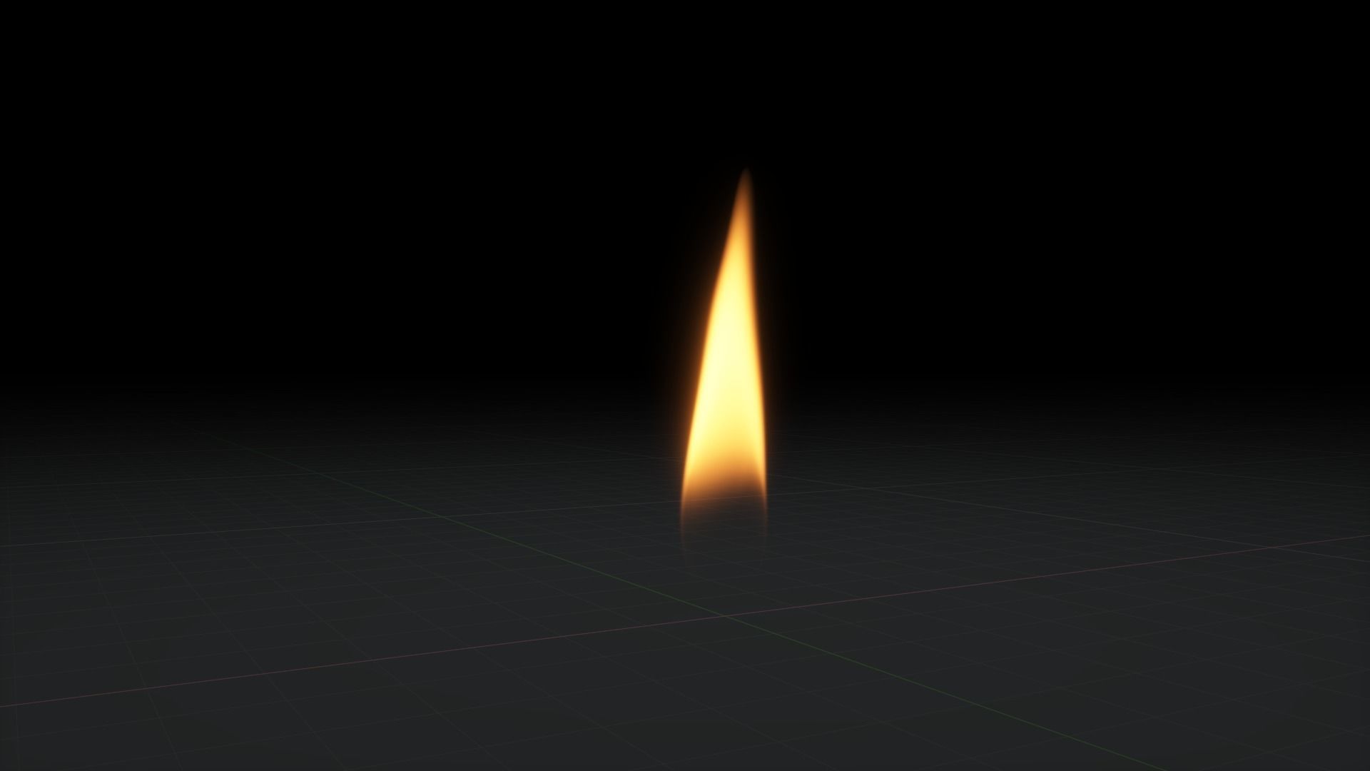 Candle Flame 3D Animation 500 Frames 3D model_4