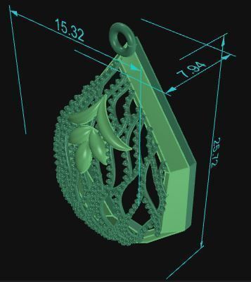 Pendant 414 3D print model_10