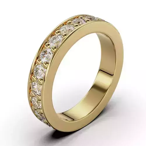 Band Rings Woman Gem Round 2 7 mm 3D print model