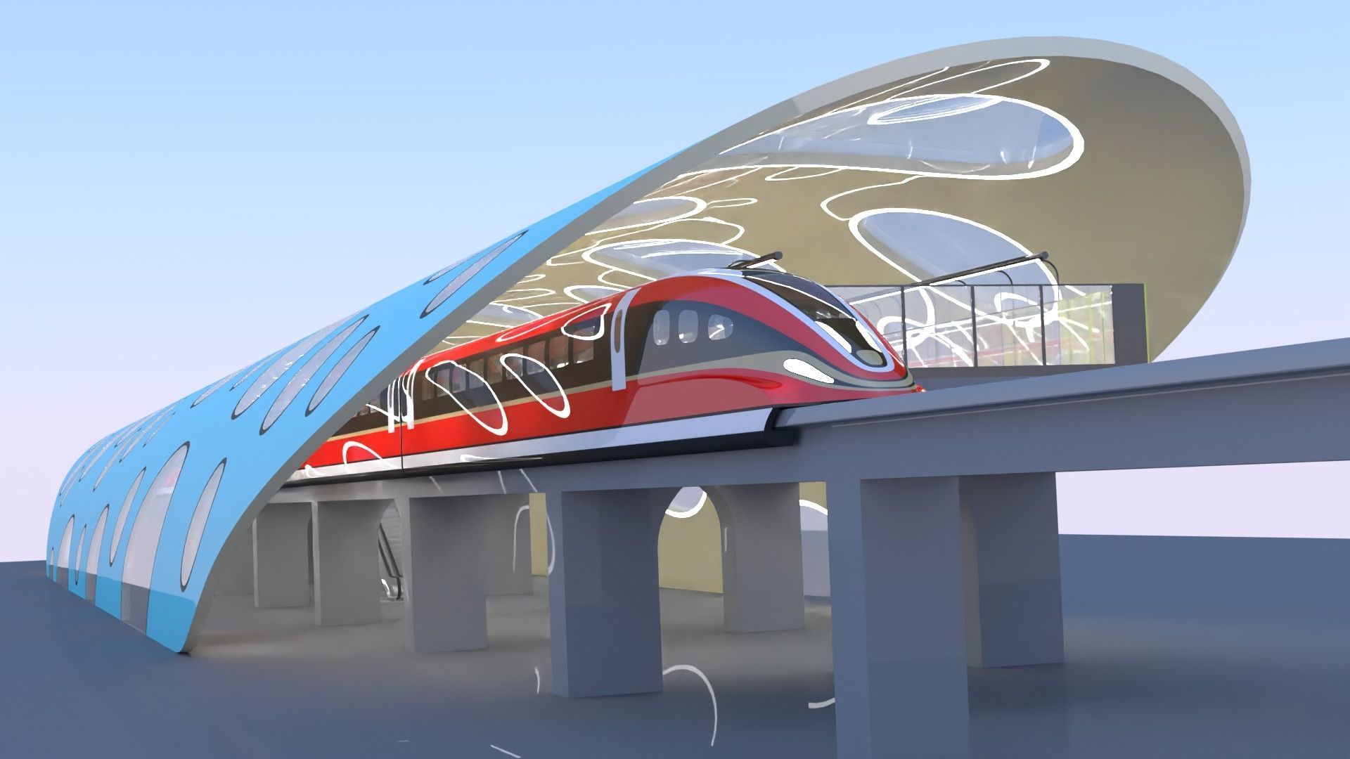 Maglev station 2023 II 3D model_1