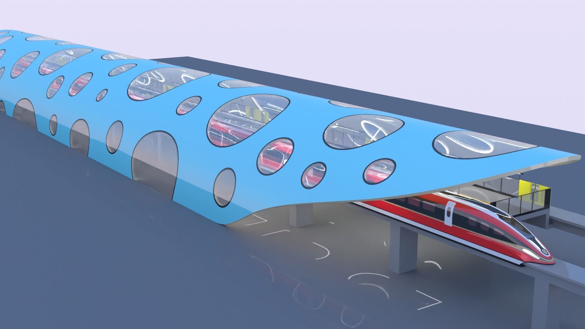 Maglev station 2023 II 3D model_10