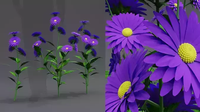 3d Flower Plant 3D model