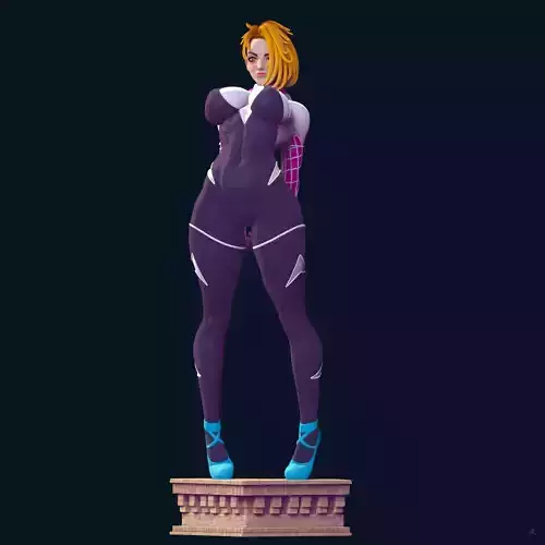 GWEN STACY THICC STRETCHING - SPIDERMAN 4 VARIATIONS 3D print model