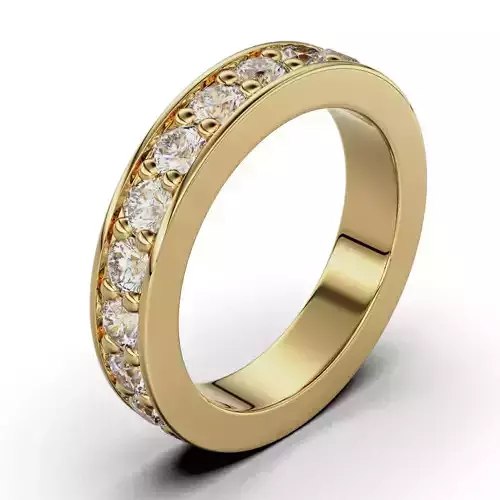 Band Rings Woman Gem Round 2 8 mm 3D print model