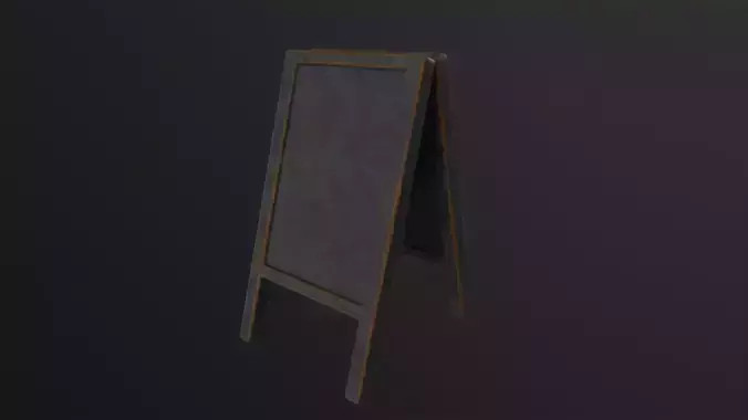 Floor sign 3D Model Low-poly 3D model