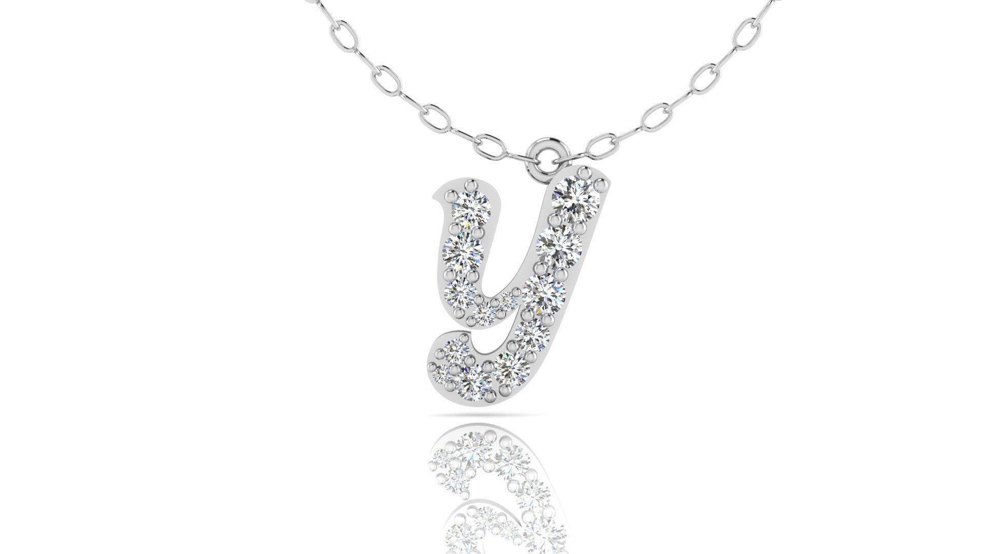 Alphabet Andala Diamond Letters Pendant Y 3D print model_11