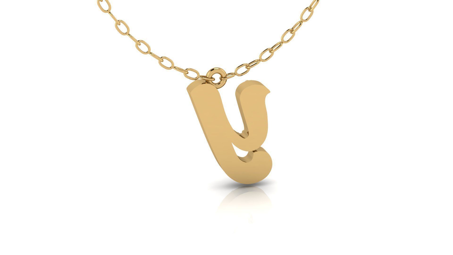Alphabet Andala Diamond Letters Pendant Y 3D print model_20