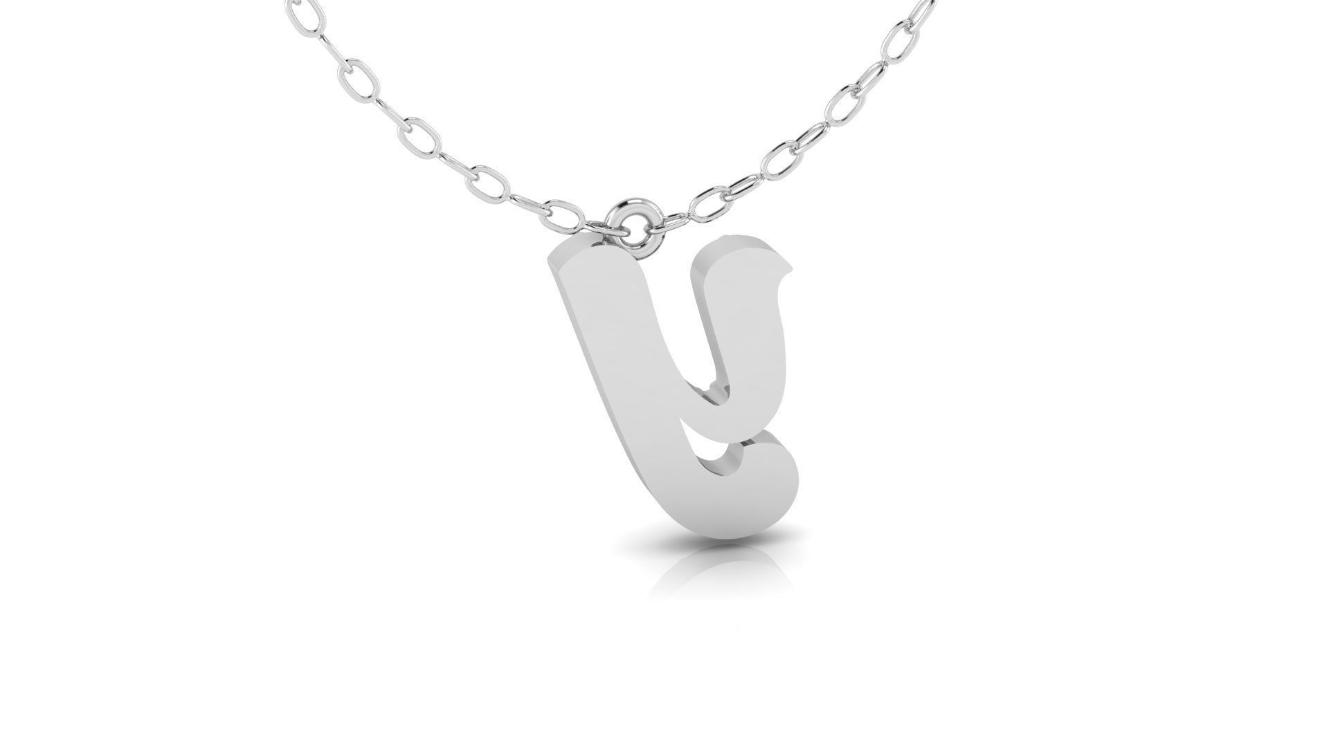 Alphabet Andala Diamond Letters Pendant Y 3D print model_15