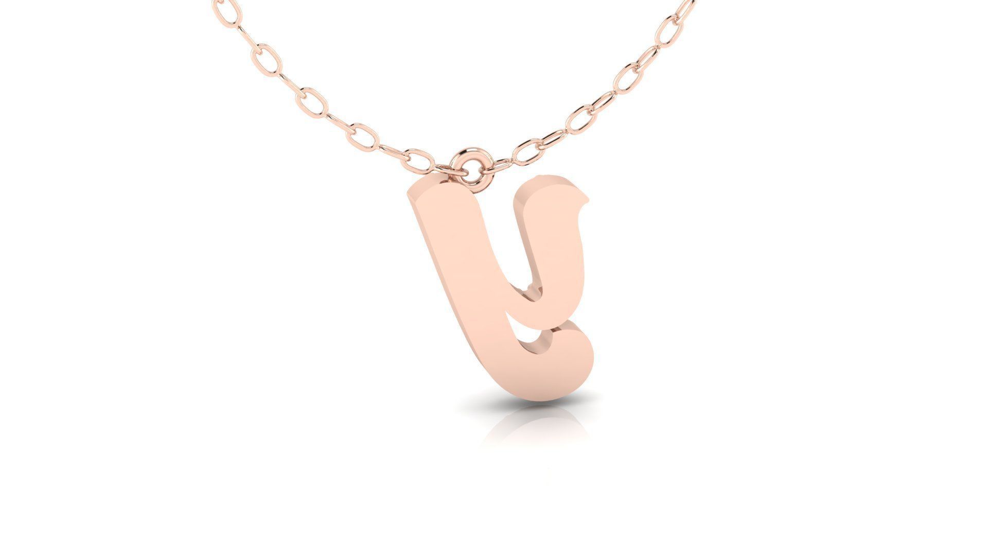 Alphabet Andala Diamond Letters Pendant Y 3D print model_8