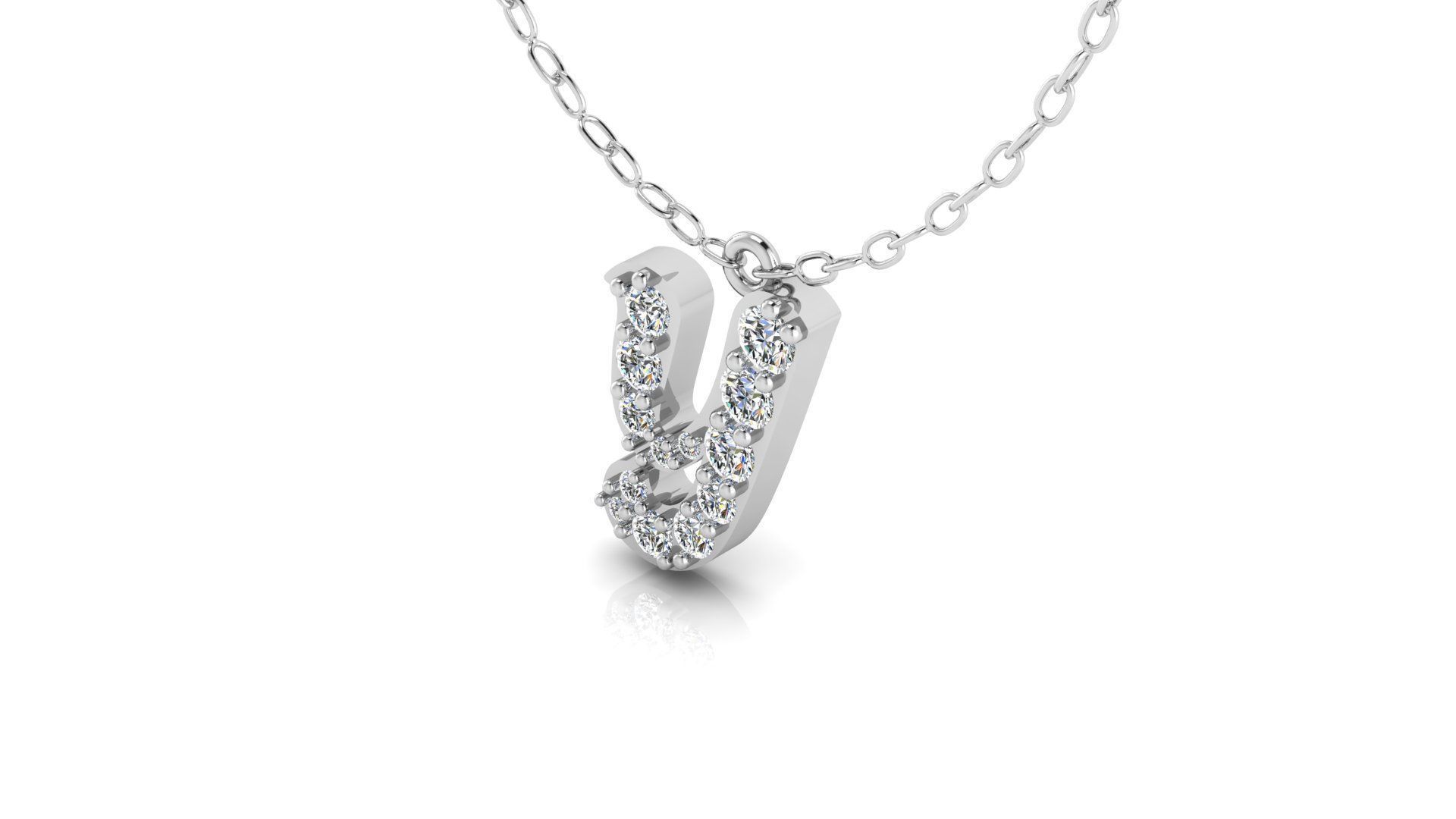 Alphabet Andala Diamond Letters Pendant Y 3D print model_12