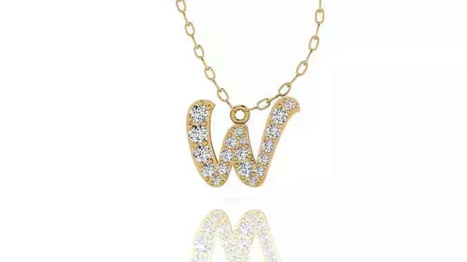 Alphabet Andala Diamond Letters Pendant W 3D print model