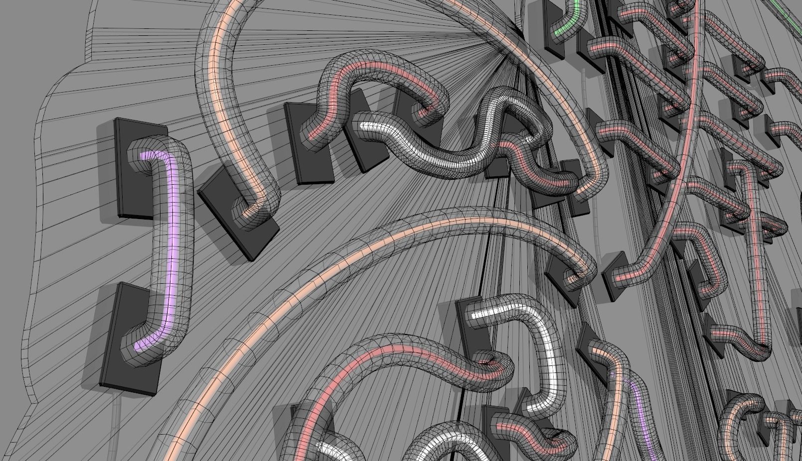 Sushi 2 - Neon Sign 3D model_7