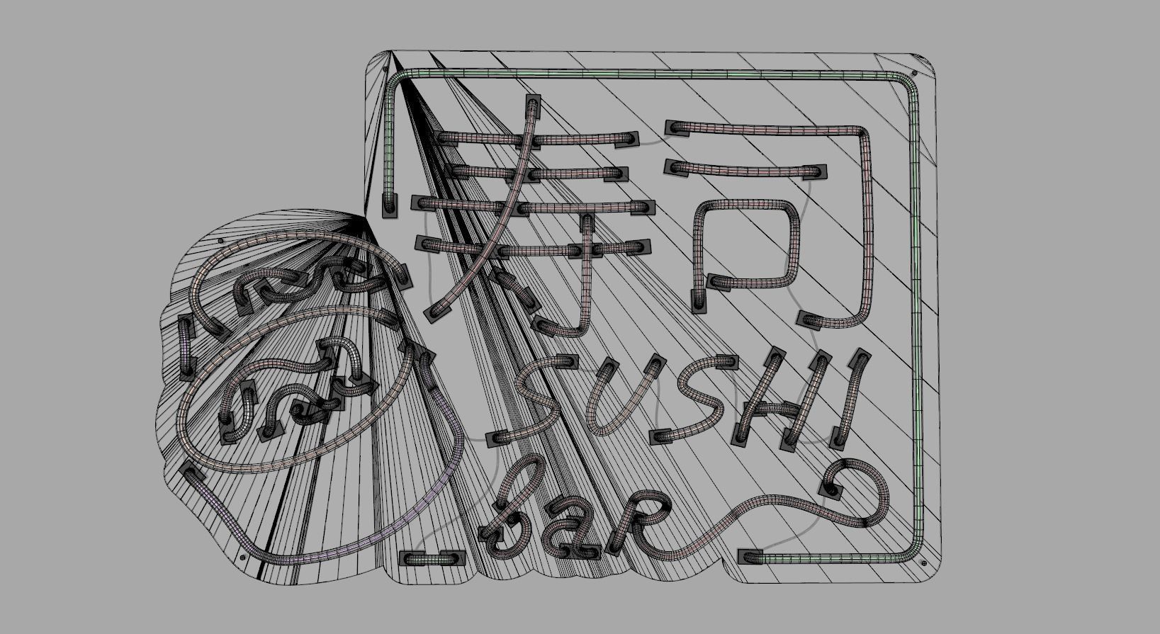 Sushi 2 - Neon Sign 3D model_5