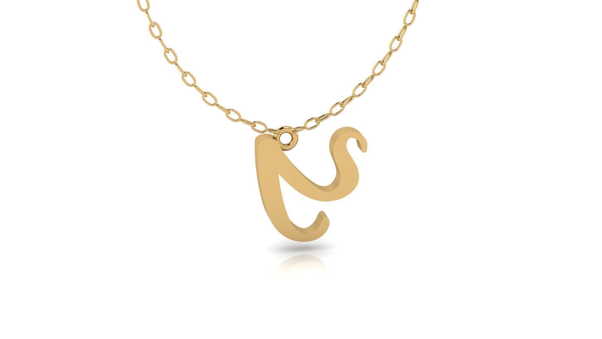 Alphabet Chicago Diamond Pendant Y 3D print model_20