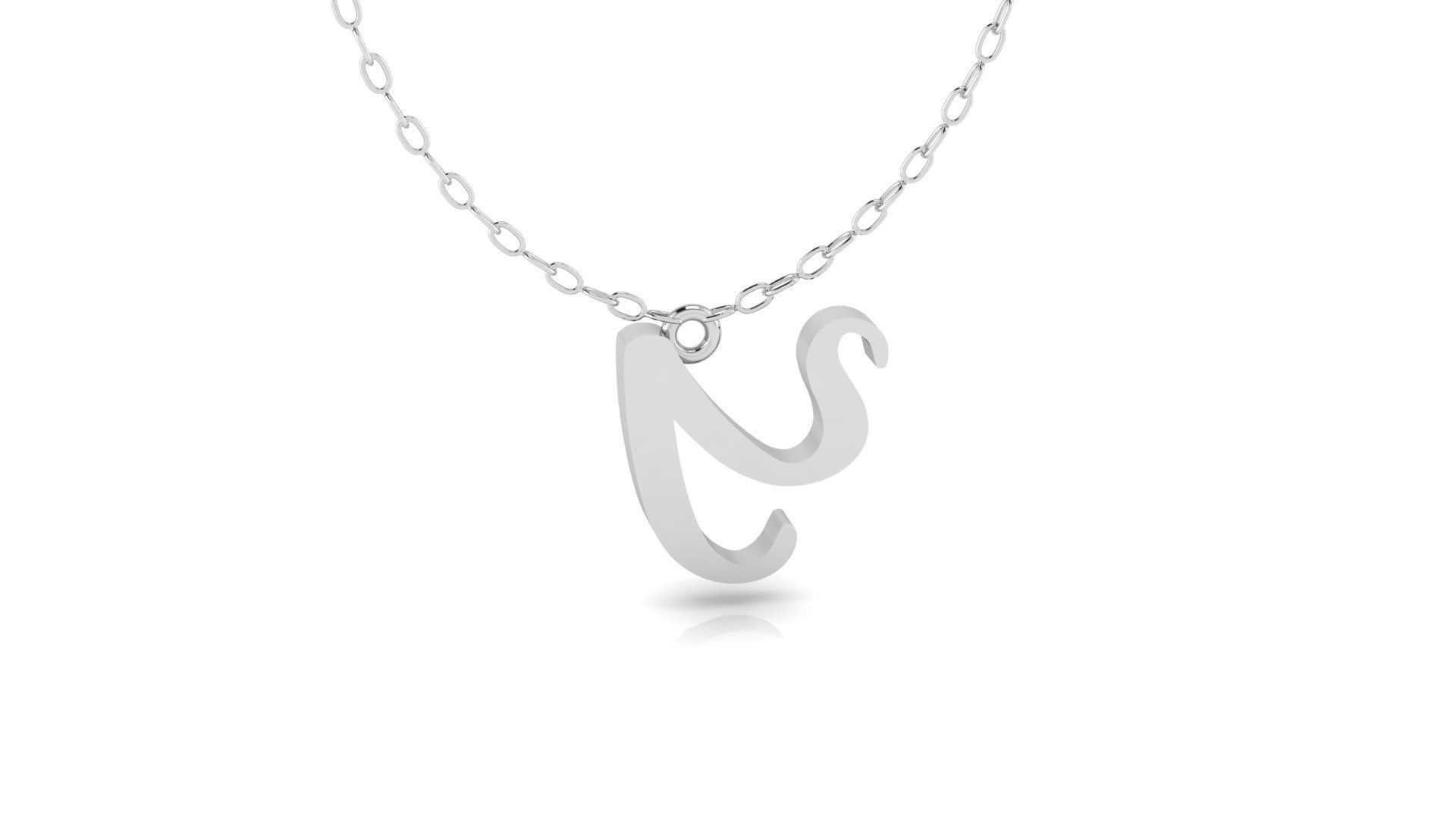 Alphabet Chicago Diamond Pendant Y 3D print model_15