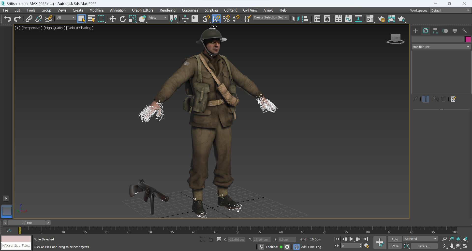 British Allied Soldier Low-poly 3D model_12