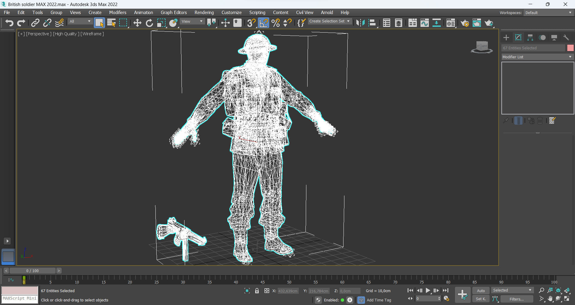 British Allied Soldier Low-poly 3D model_13