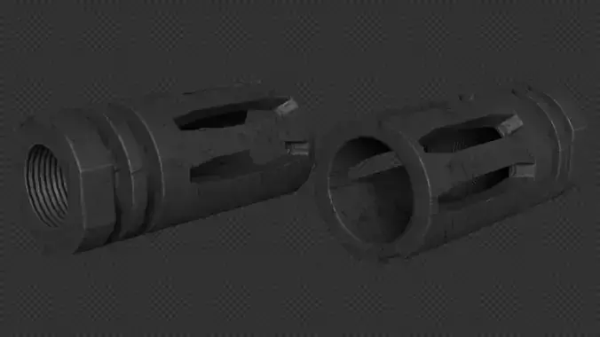 AR-15 A2-Flash Hider Low-poly 3D model