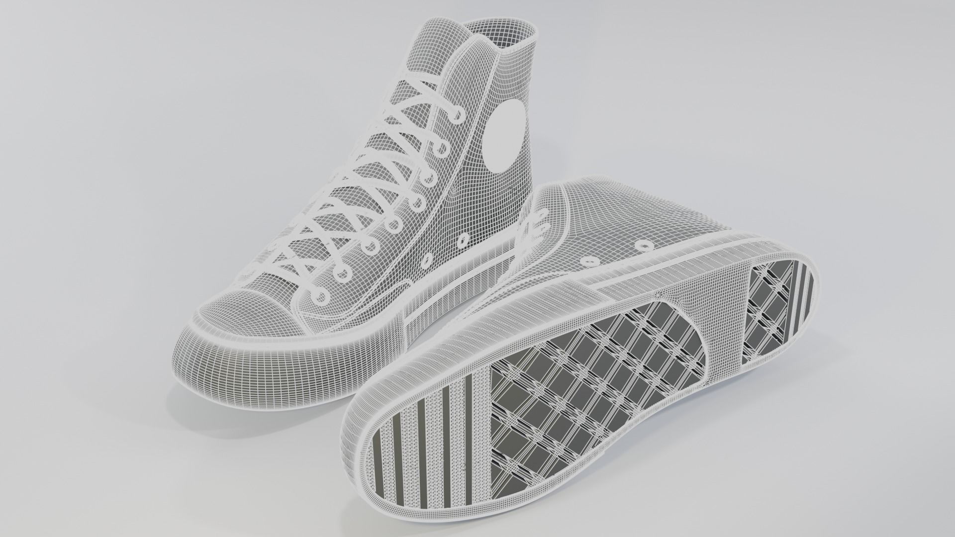 Basketball Leather Shoes Converse All Star Brown 3D model_12