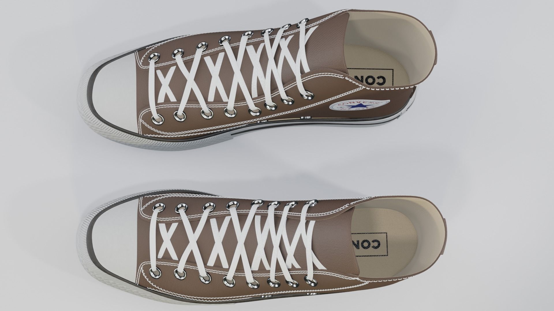 Basketball Leather Shoes Converse All Star Brown 3D model_4