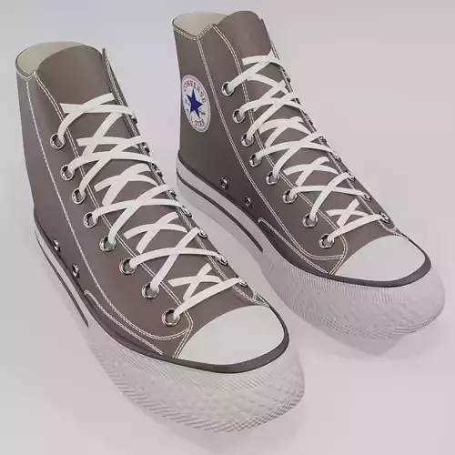 Basketball Leather Shoes Converse All Star Brown 3D model