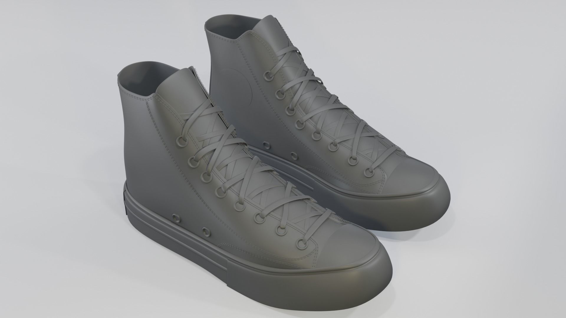 Basketball Leather Shoes Converse All Star Brown 3D model_7