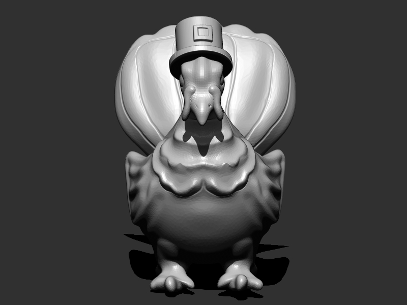 Thanksgiving Turkey 3D Model 3D printable OBJ STL ZTL - CGTrader.com