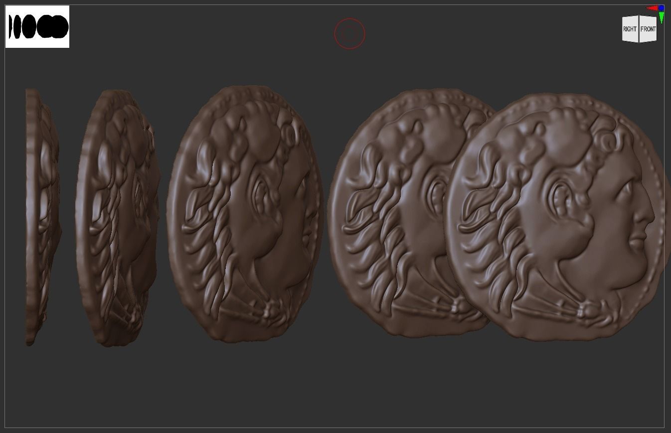 Alexander the Great  coin tetradrachm 3D print model_5
