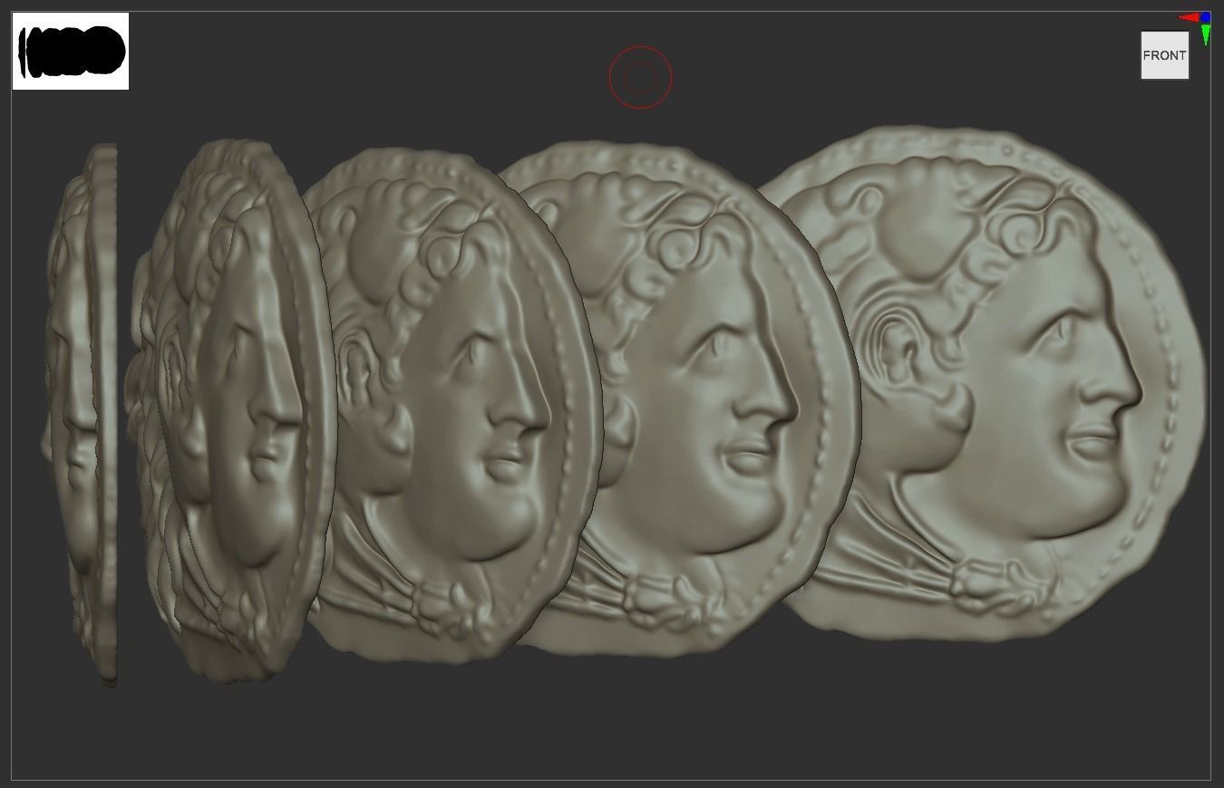 Alexander the Great  coin tetradrachm 3D print model_4