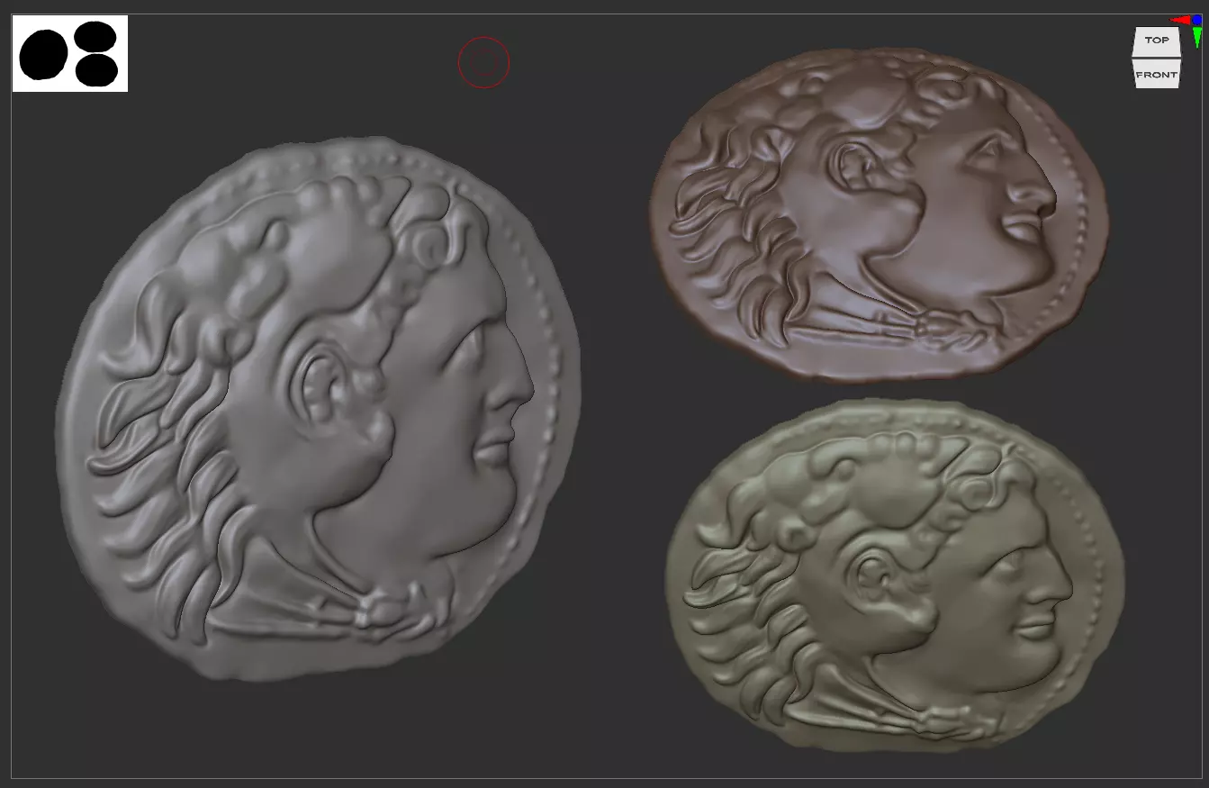 Alexander the Great  coin tetradrachm 3D print model_0