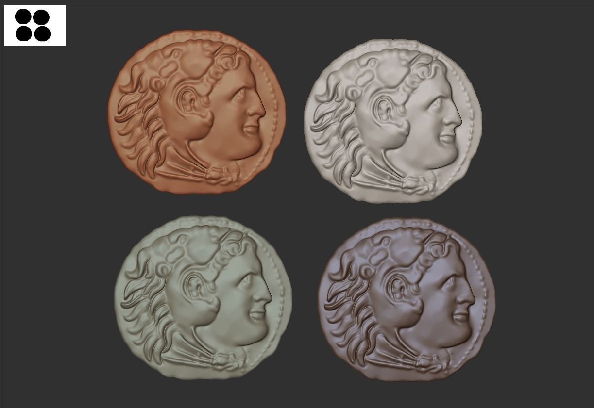 Alexander the Great  coin tetradrachm 3D print model_3