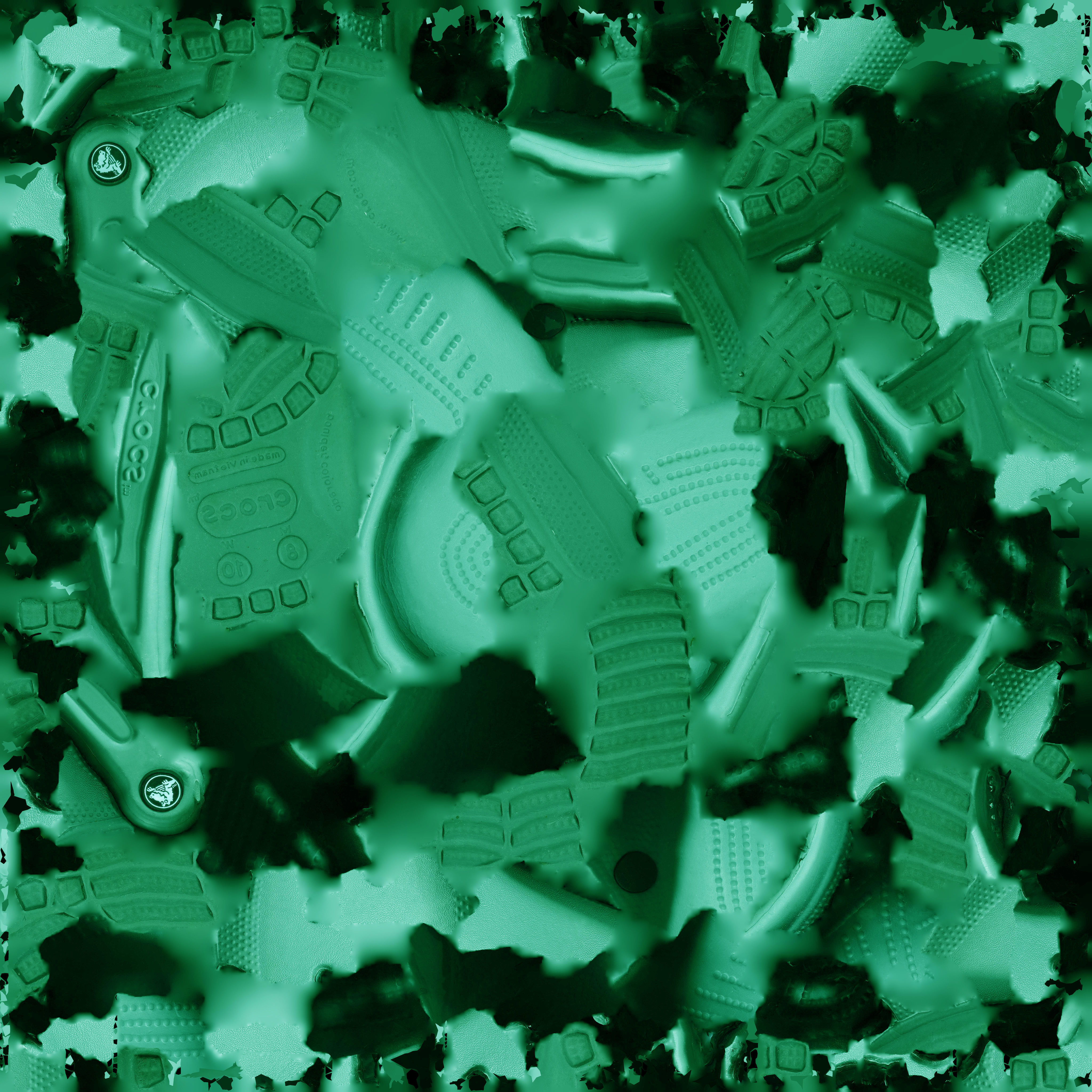 CROCS 3D FLIP-FLOP - GREEN - SLIPPERS Low-poly 3D model_2