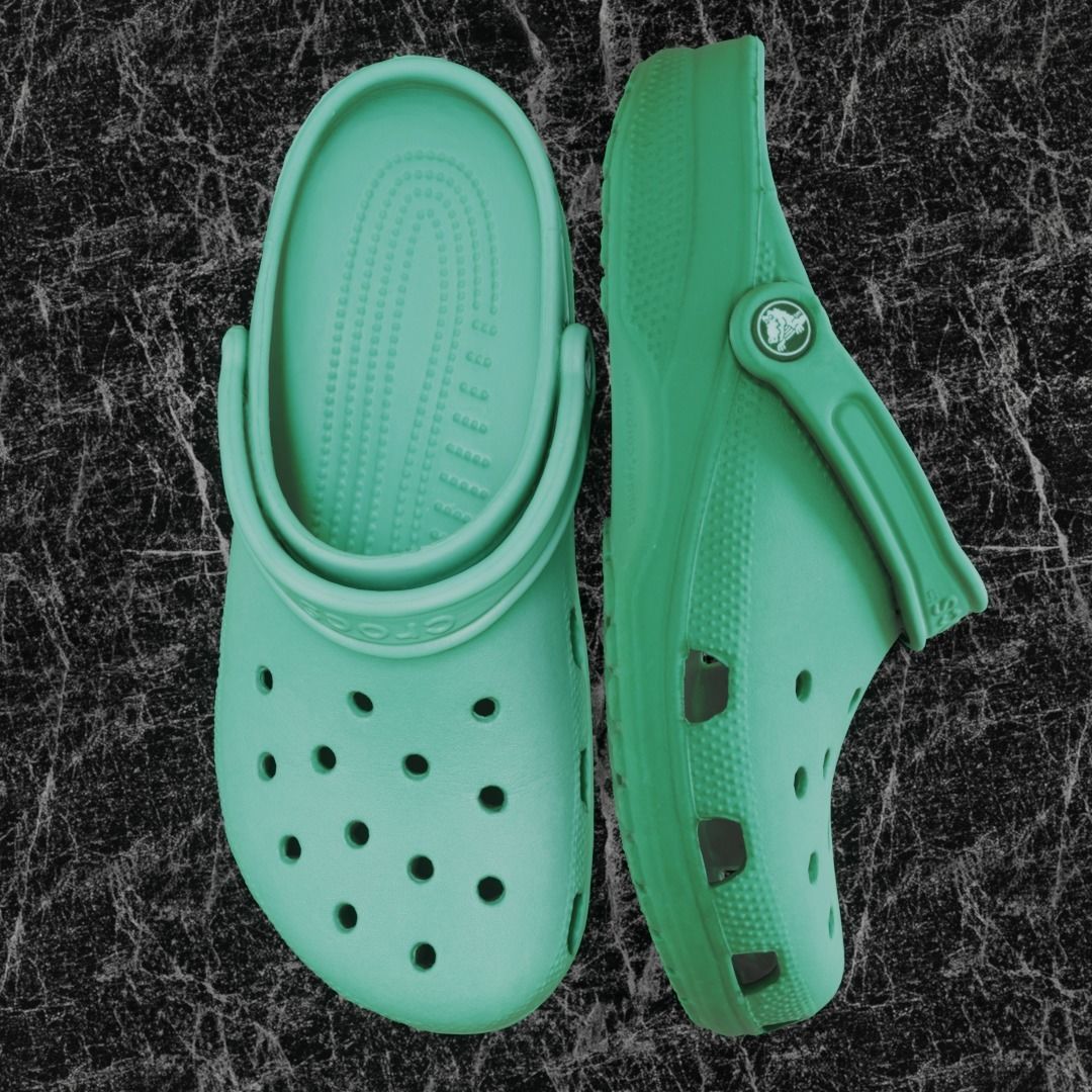 CROCS 3D FLIP-FLOP - GREEN - SLIPPERS Low-poly 3D model_7