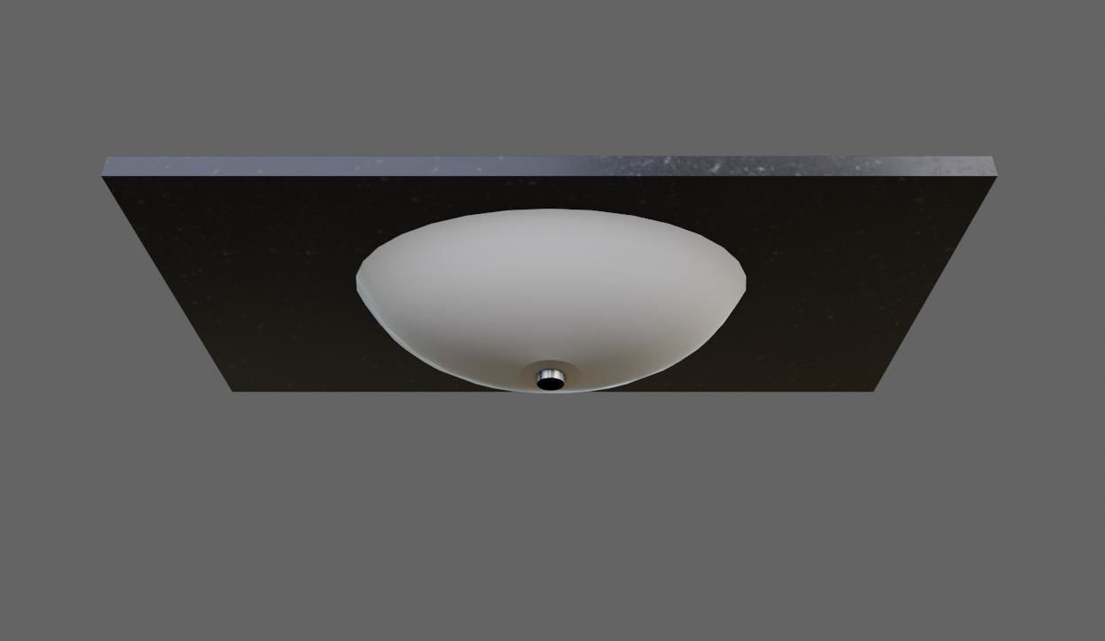 Faucet and Sink for Bathroom - Pia e Torneira Low-poly 3D model_3