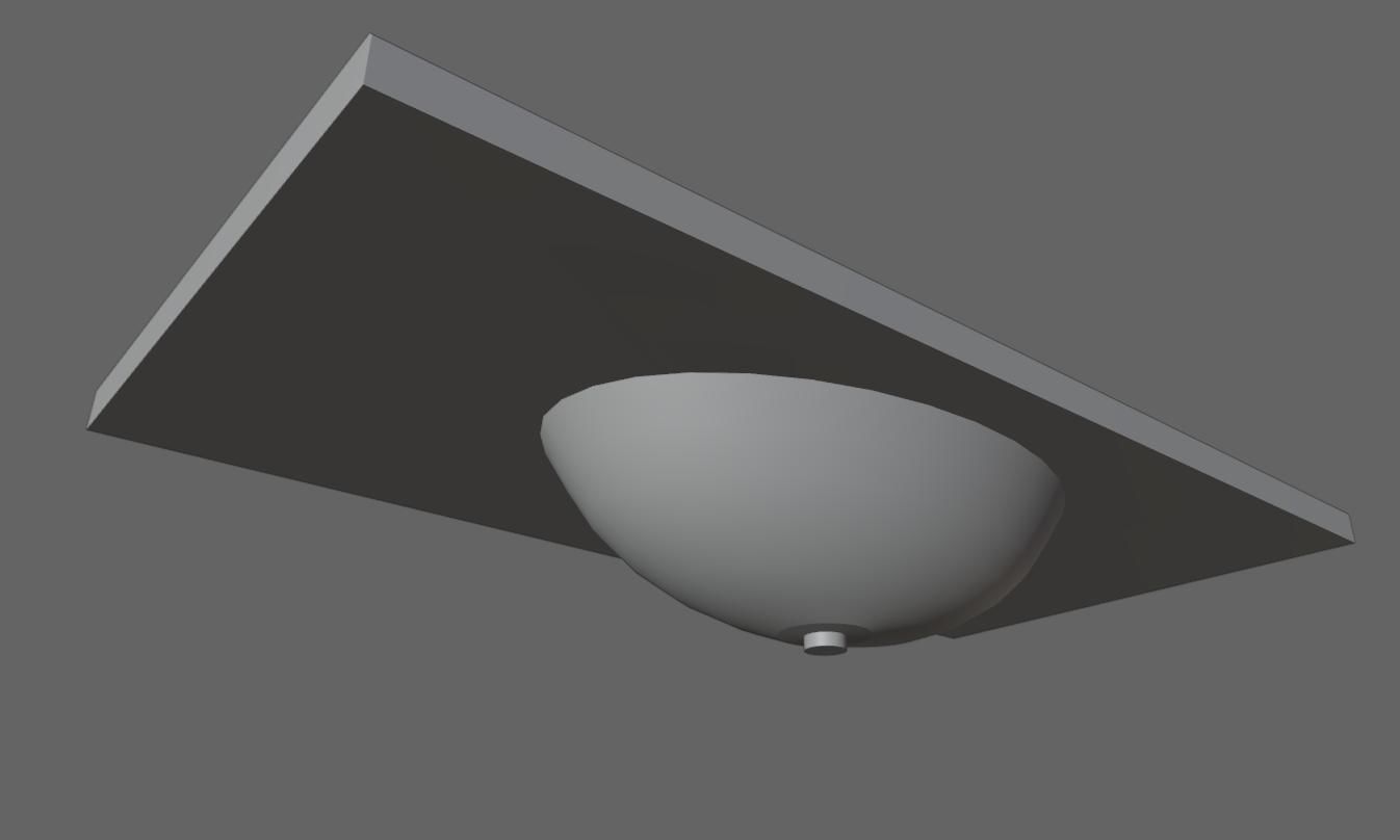 Faucet and Sink for Bathroom - Pia e Torneira Low-poly 3D model_18