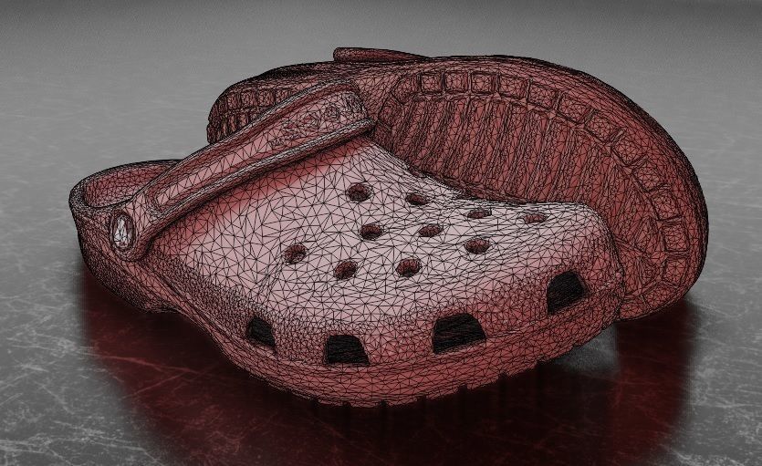 CROCS 3D FLIP-FLOP - PINK - SLIPPERS Low-poly 3D model_9