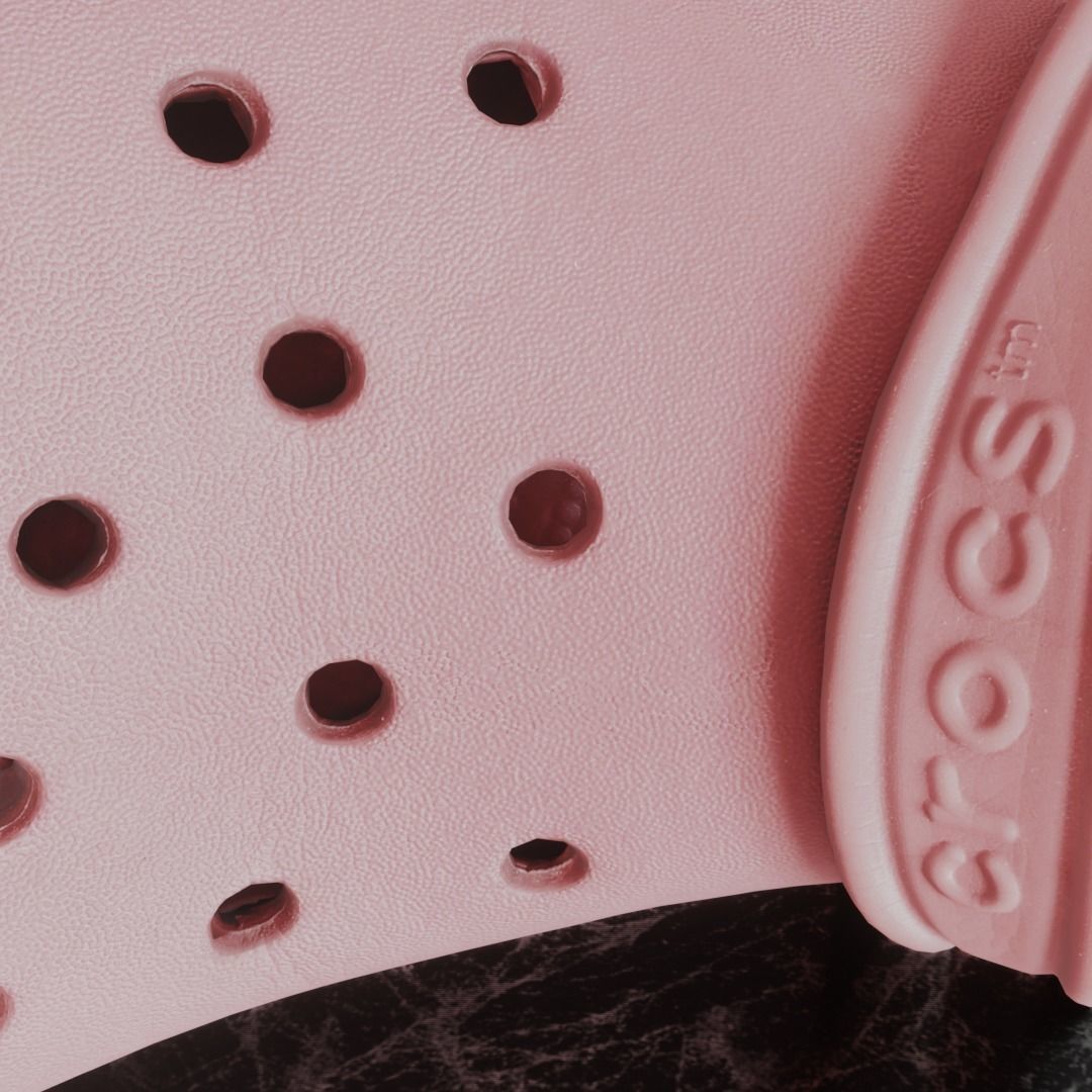 CROCS 3D FLIP-FLOP - PINK - SLIPPERS Low-poly 3D model_7