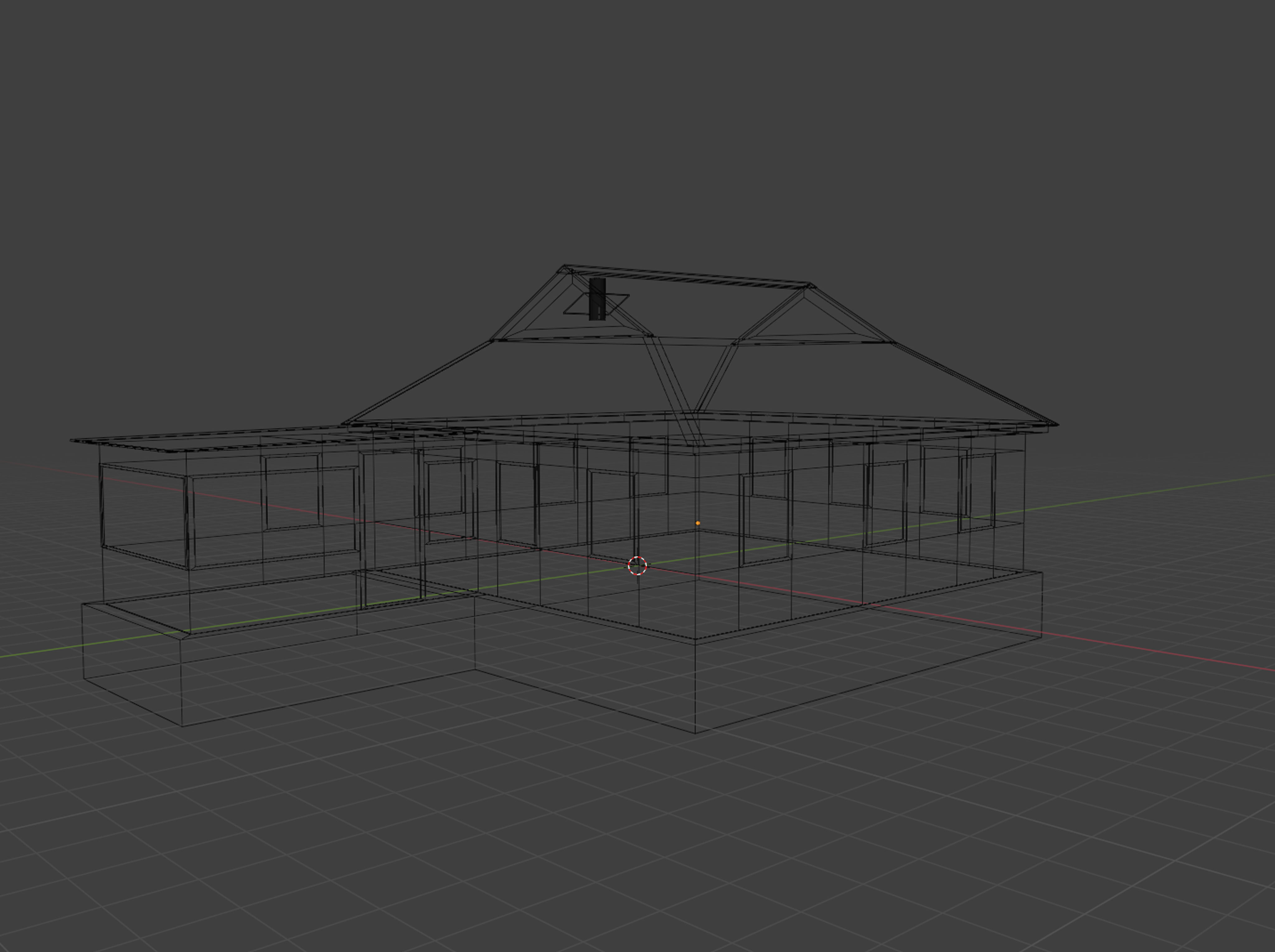 House Low-poly 3D model_2