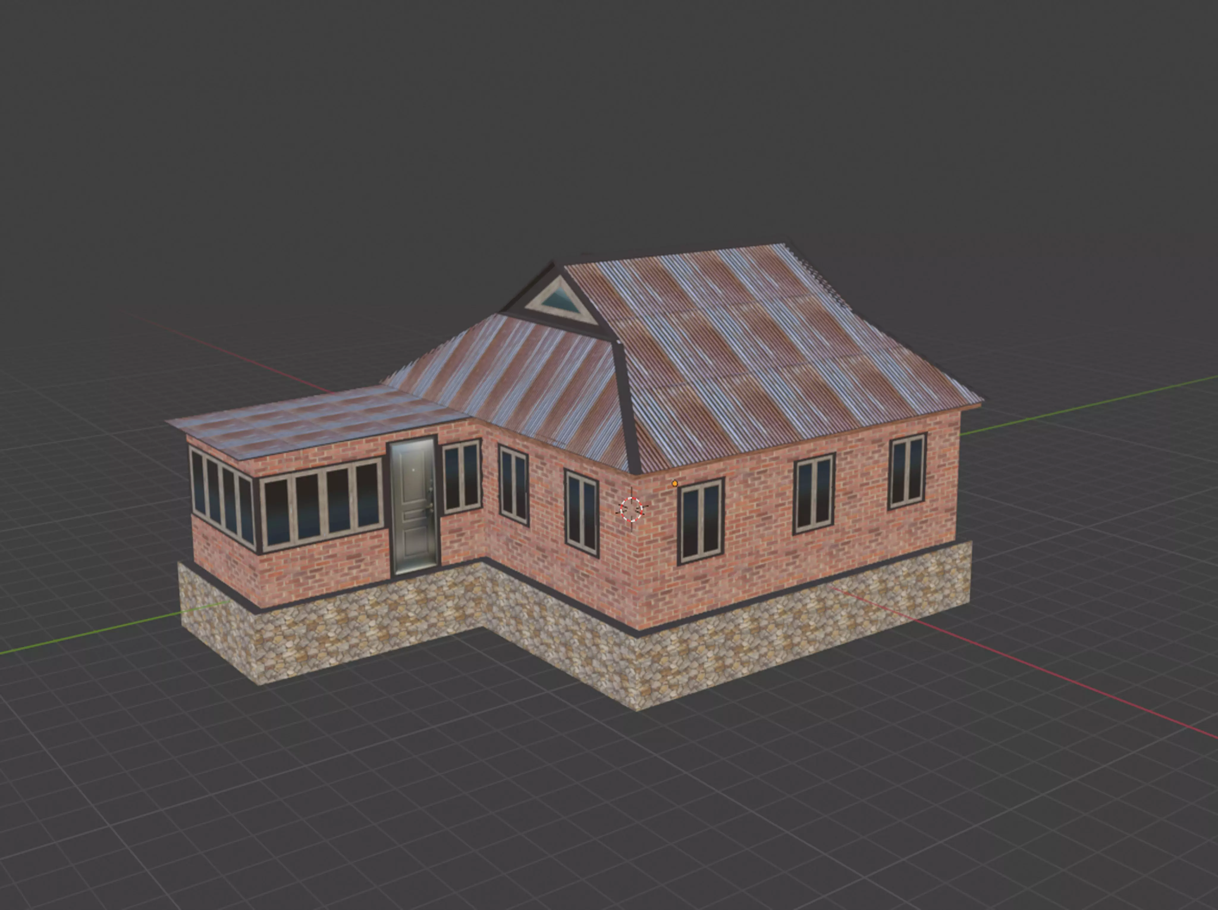 House Low-poly 3D model_0