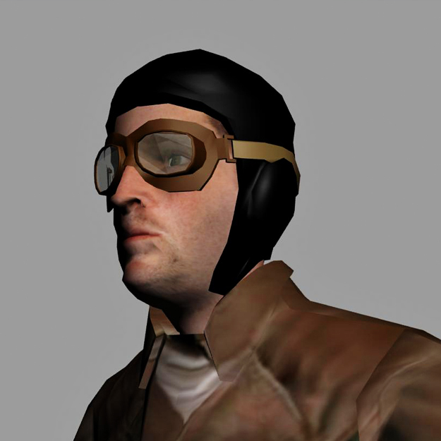 Pilot of World War I 3D model_7