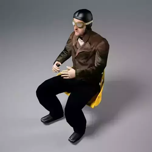 Pilot of World War I 3D model