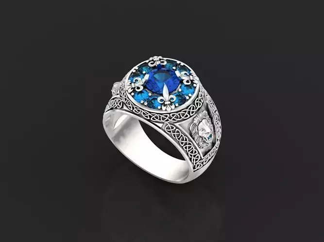 man lion signet  pattern 847