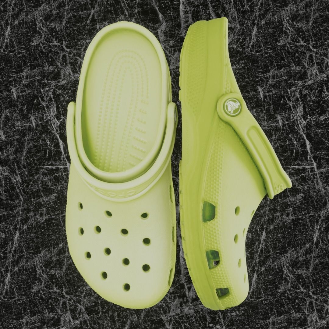 CROCS 3D FLIP-FLOP - YELLOW - SLIPPERS Low-poly 3D model_8